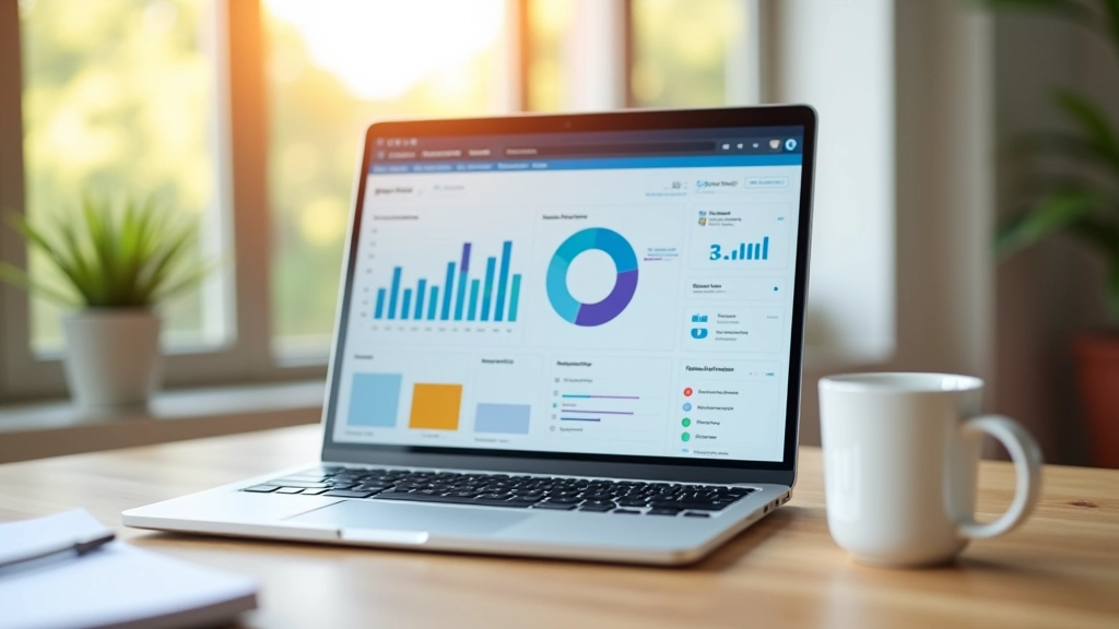 Schermo mostra dashboard di monitoraggio sentiment clienti, interfaccia pulita e moderna